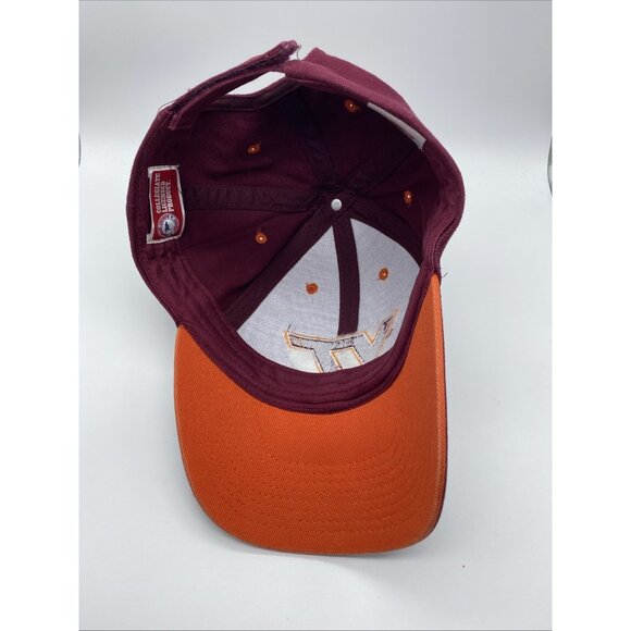 Virginia Tech Hokies Maroon Cap Hat VT Hook & Loop NCAA Signatures - Picture 7 of 9